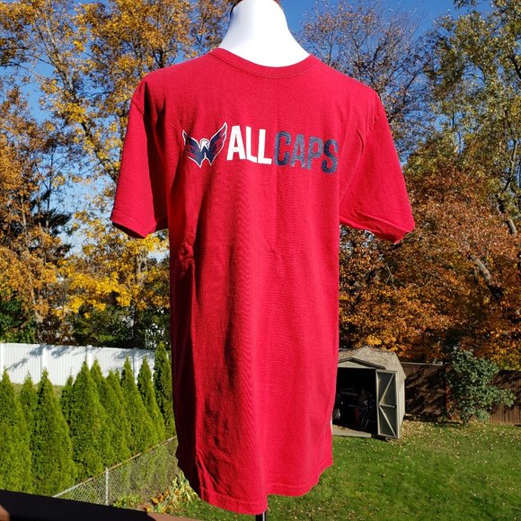 Other - x WASHINGTON CAPITALS NHL Tee Red Sz L EUC